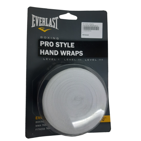 Everlast Pro Style Hand Wraps 180" - White